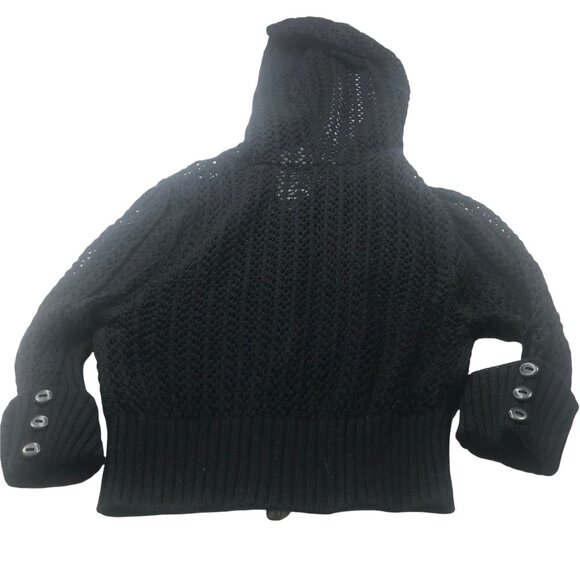 Cool Attitudes Women's Hooded Sweater Knit Size Small Black New With Tags - Picture 2 of 14